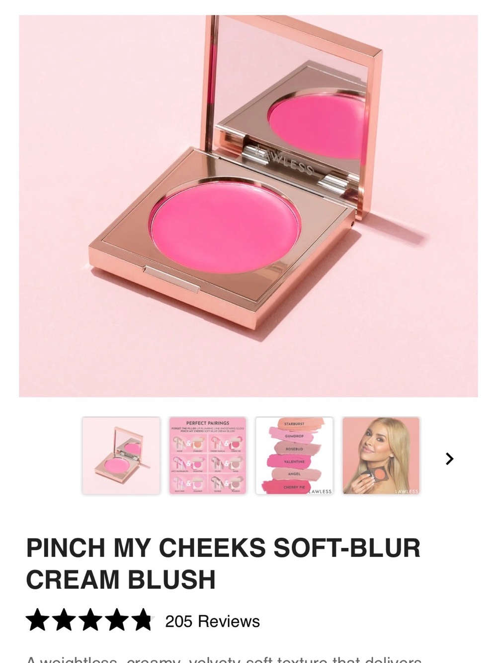 Lawless Pinch My Cheeks Cream Blush - Valentine NIB